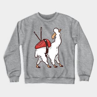 Llama Sushi Roll Crewneck Sweatshirt